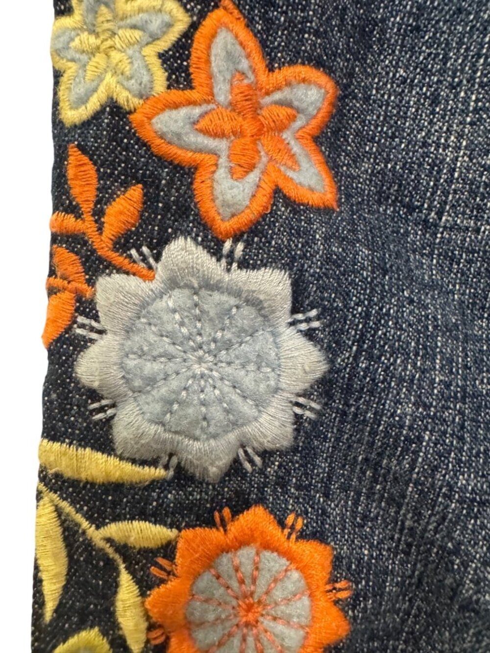 Talbots Petite Stretch Denim Jeans With Floral Embroidery - Blue - Inseam 27" - - Picture 8 of 8